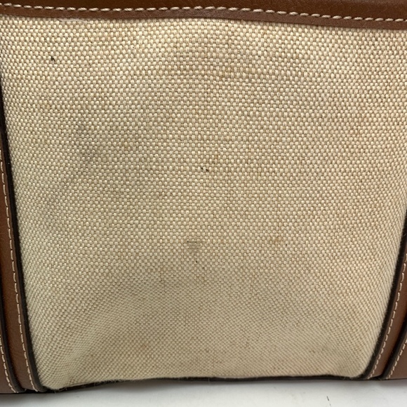 ETIENNE AIGNER Jute Canvas Shoulder Bag Purse Tote - Picture 4 of 16